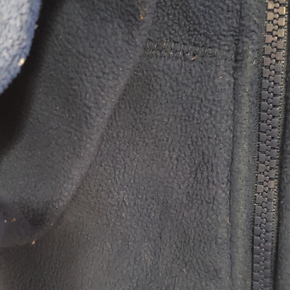 Calvin Klein Womens Plus Royal Blue Fleece Jacket - Picture 6 of 9